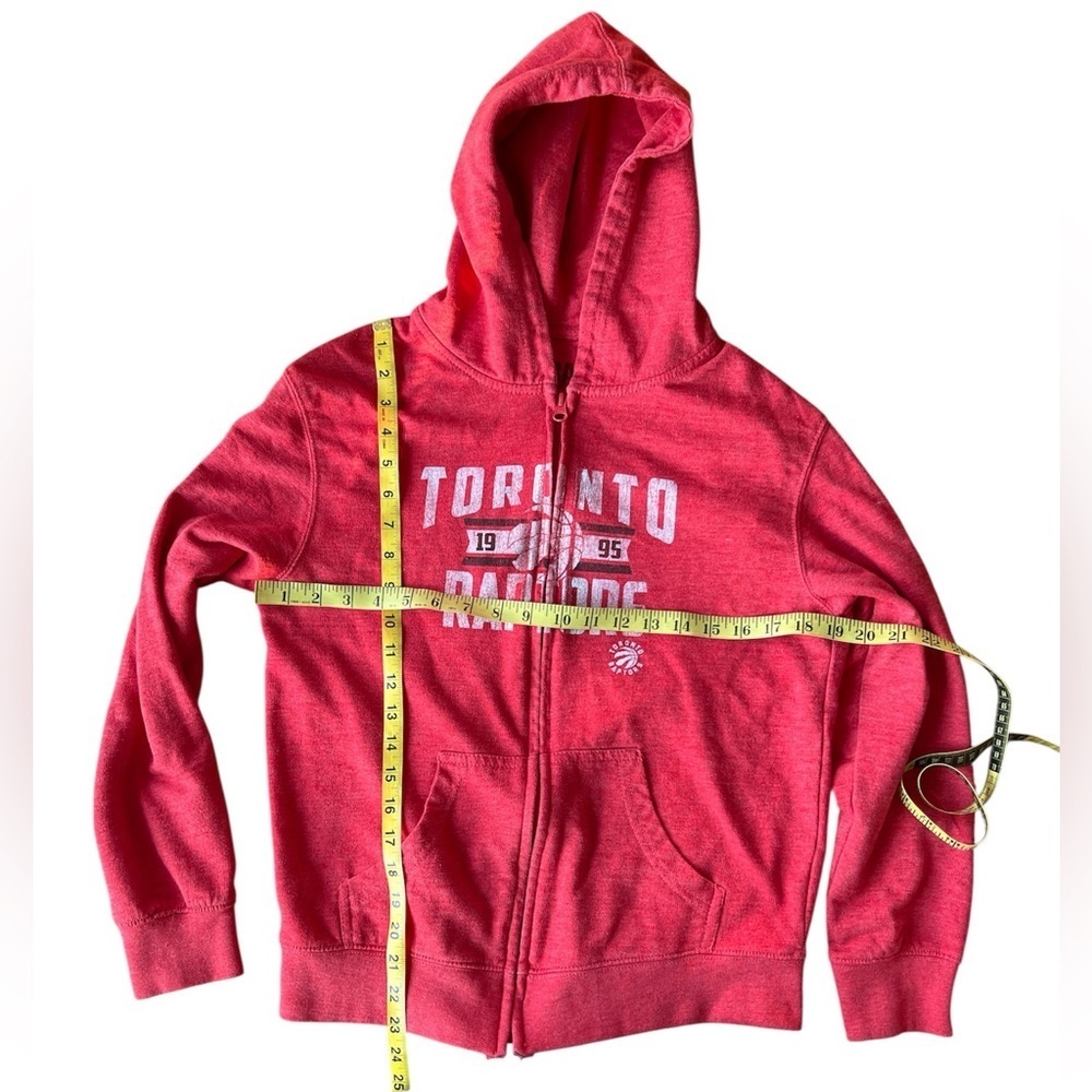 Vintage 1995 NBA Toronto Raptors Red Hoodie Sweatshirt - Picture 5 of 7